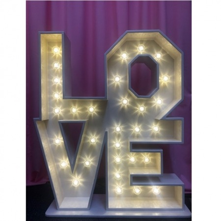 Square light up letter love block