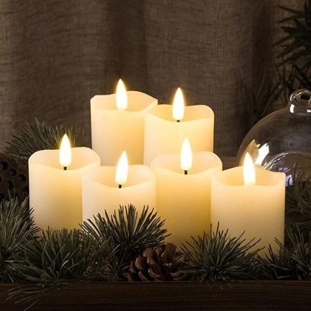 LED wax Flickering Flameless Battery Small Pillar Candles 2" x 3"