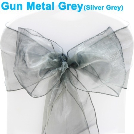 Silver Organza Sash