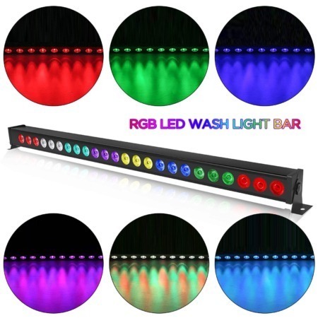 Indoor LED DMX Wash Bars 1m 96W 24LED RGBWA