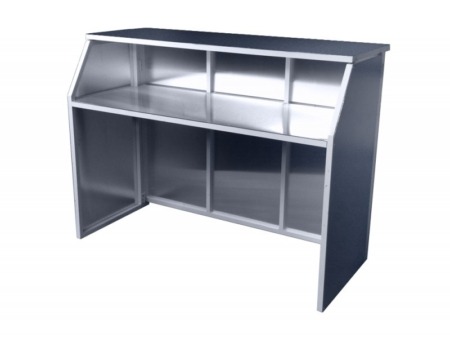 Portable Bar Counter in Brushed Steel