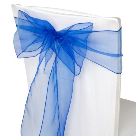 Royal Blue Organza Sash