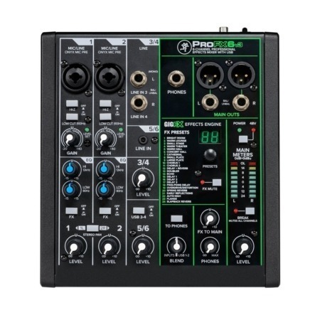 Mackie ProFX6v3 6-Channel Analog Mixer with USB and AUX