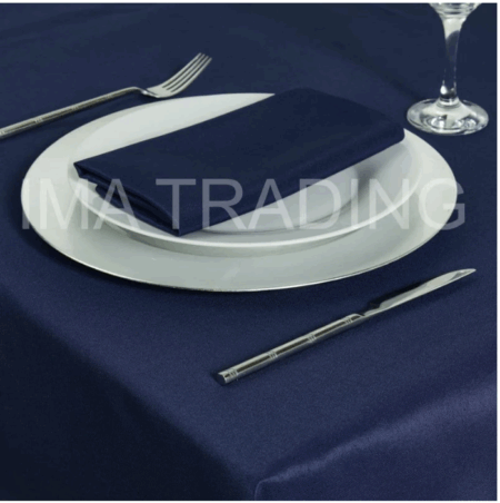 120" Inch Navy Blue Round Banqueting Tablecloths (5ft 5" or 6ft table)